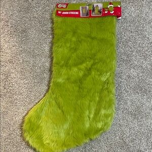 Green Furry Jumbo Stocking